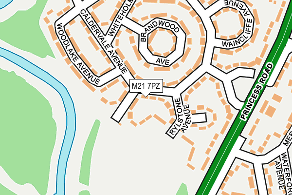 M21 7PZ map - OS OpenMap – Local (Ordnance Survey)