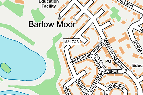 M21 7QB map - OS OpenMap – Local (Ordnance Survey)