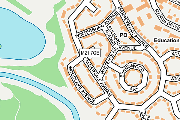 M21 7QE map - OS OpenMap – Local (Ordnance Survey)