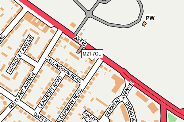 M21 7QL map - OS OpenMap – Local (Ordnance Survey)