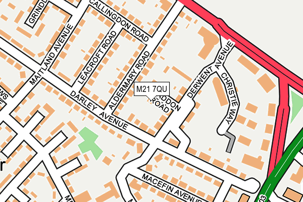 M21 7QU map - OS OpenMap – Local (Ordnance Survey)