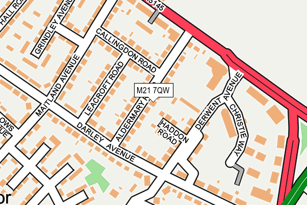 M21 7QW map - OS OpenMap – Local (Ordnance Survey)