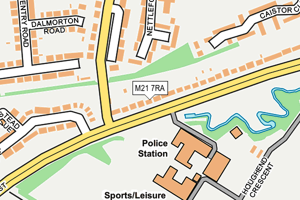 M21 7RA map - OS OpenMap – Local (Ordnance Survey)