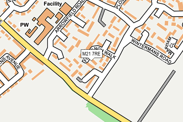 M21 7RE map - OS OpenMap – Local (Ordnance Survey)