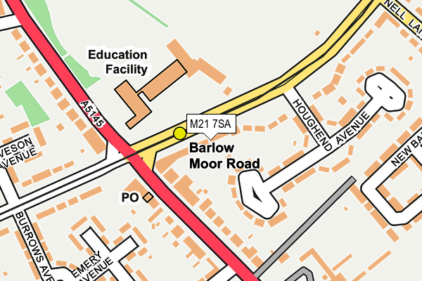 M21 7SA map - OS OpenMap – Local (Ordnance Survey)