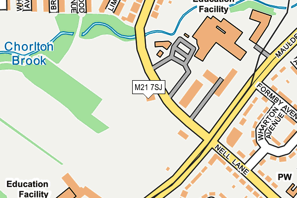 M21 7SJ map - OS OpenMap – Local (Ordnance Survey)
