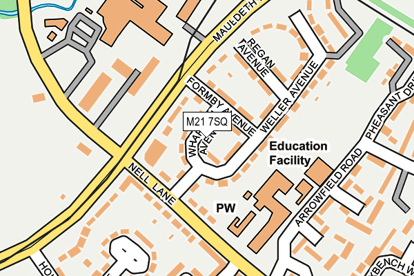 M21 7SQ map - OS OpenMap – Local (Ordnance Survey)