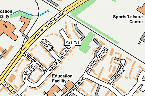 M21 7ST map - OS OpenMap – Local (Ordnance Survey)