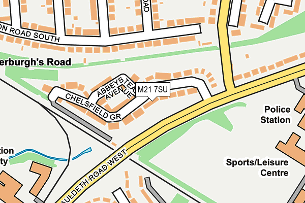 M21 7SU map - OS OpenMap – Local (Ordnance Survey)