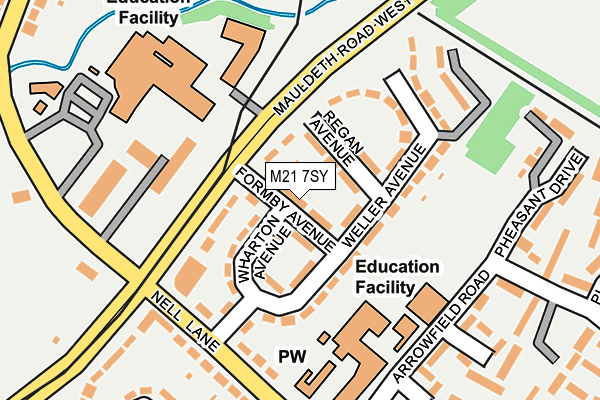 M21 7SY map - OS OpenMap – Local (Ordnance Survey)