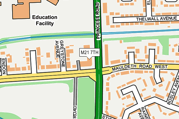 M21 7TH map - OS OpenMap – Local (Ordnance Survey)
