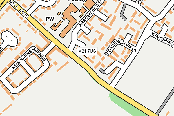 M21 7UG map - OS OpenMap – Local (Ordnance Survey)