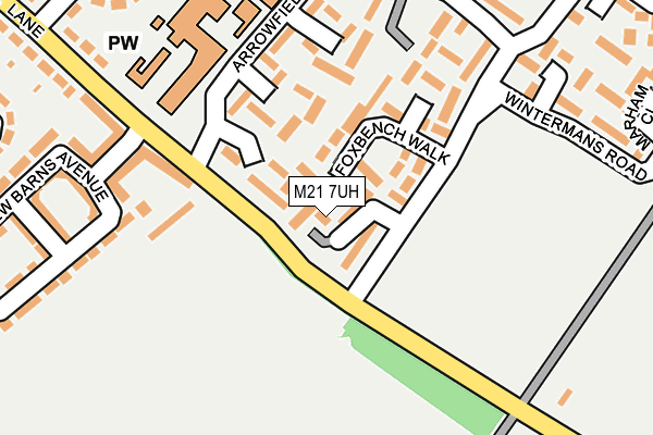 M21 7UH map - OS OpenMap – Local (Ordnance Survey)