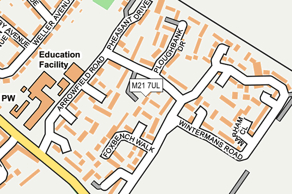 M21 7UL map - OS OpenMap – Local (Ordnance Survey)