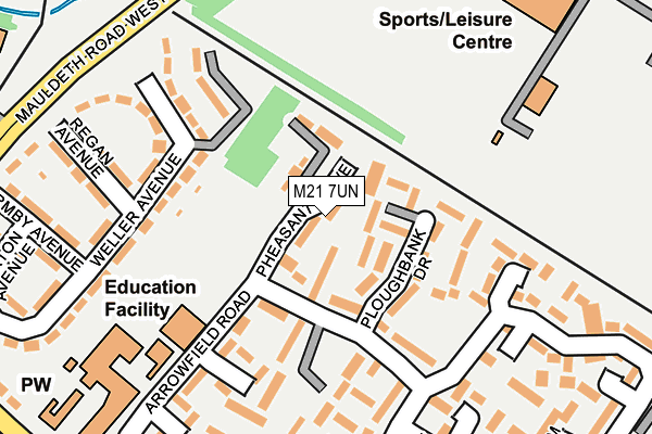 M21 7UN map - OS OpenMap – Local (Ordnance Survey)