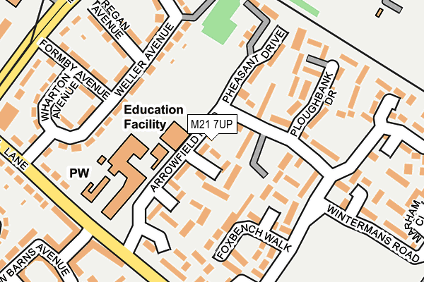 M21 7UP map - OS OpenMap – Local (Ordnance Survey)