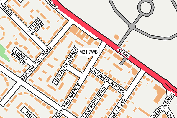 M21 7WB map - OS OpenMap – Local (Ordnance Survey)