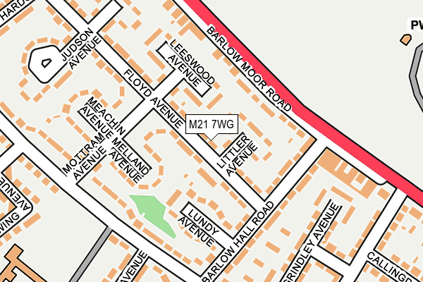 M21 7WG map - OS OpenMap – Local (Ordnance Survey)