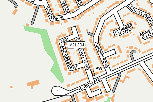 M21 8DJ map - OS OpenMap – Local (Ordnance Survey)