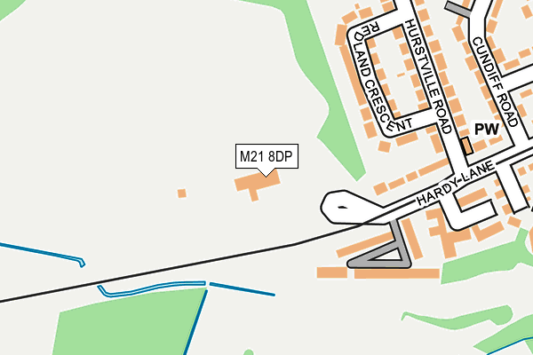 M21 8DP map - OS OpenMap – Local (Ordnance Survey)