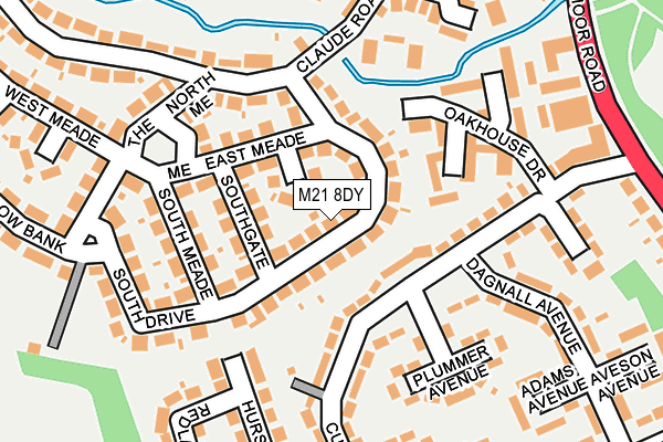 M21 8DY map - OS OpenMap – Local (Ordnance Survey)