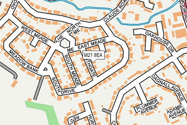 M21 8EA map - OS OpenMap – Local (Ordnance Survey)