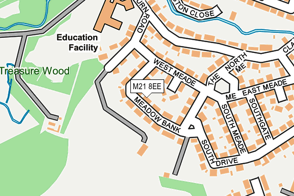 M21 8EE map - OS OpenMap – Local (Ordnance Survey)