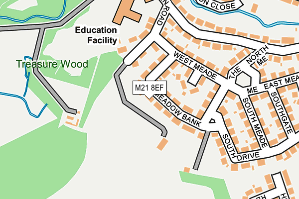 M21 8EF map - OS OpenMap – Local (Ordnance Survey)