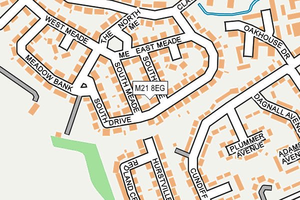M21 8EG map - OS OpenMap – Local (Ordnance Survey)