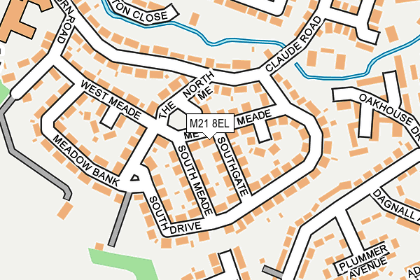 M21 8EL map - OS OpenMap – Local (Ordnance Survey)