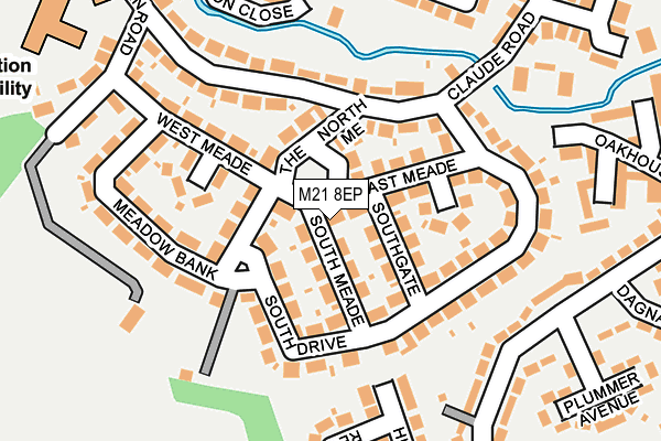 M21 8EP map - OS OpenMap – Local (Ordnance Survey)