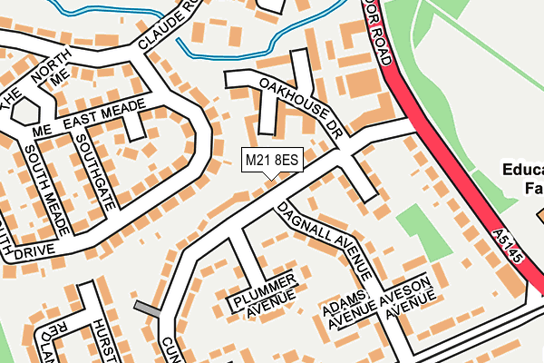 M21 8ES map - OS OpenMap – Local (Ordnance Survey)