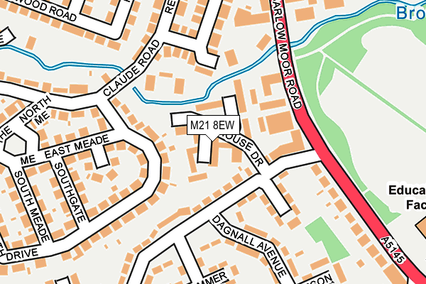 M21 8EW map - OS OpenMap – Local (Ordnance Survey)