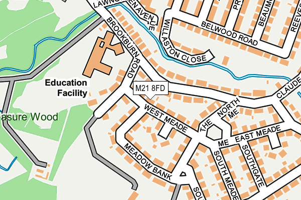 M21 8FD map - OS OpenMap – Local (Ordnance Survey)