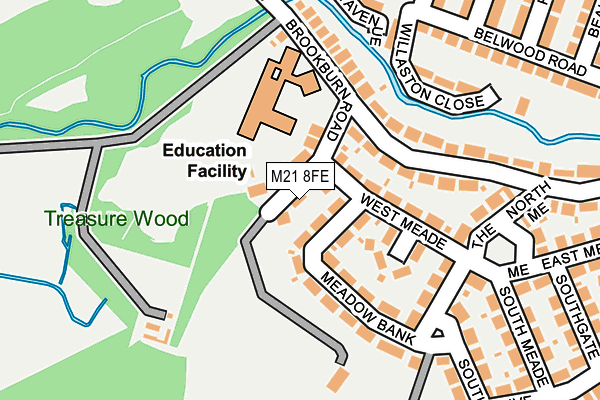 M21 8FE map - OS OpenMap – Local (Ordnance Survey)