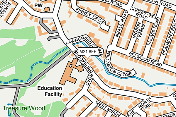 M21 8FF map - OS OpenMap – Local (Ordnance Survey)