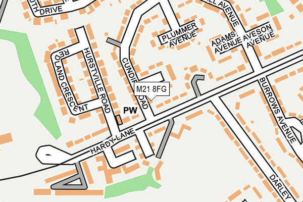 M21 8FG map - OS OpenMap – Local (Ordnance Survey)