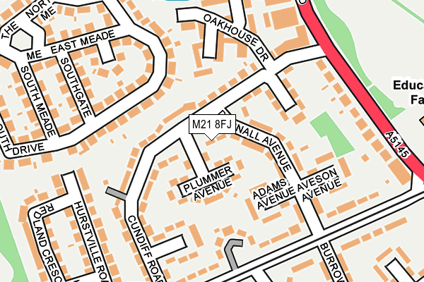 M21 8FJ map - OS OpenMap – Local (Ordnance Survey)