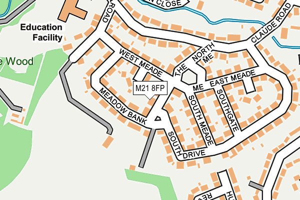 M21 8FP map - OS OpenMap – Local (Ordnance Survey)