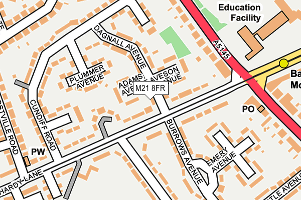 M21 8FR map - OS OpenMap – Local (Ordnance Survey)