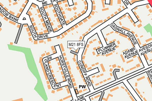 M21 8FS map - OS OpenMap – Local (Ordnance Survey)