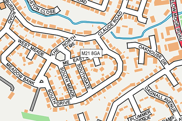 M21 8GA map - OS OpenMap – Local (Ordnance Survey)