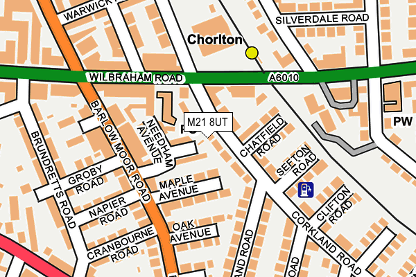 M21 8UT map - OS OpenMap – Local (Ordnance Survey)