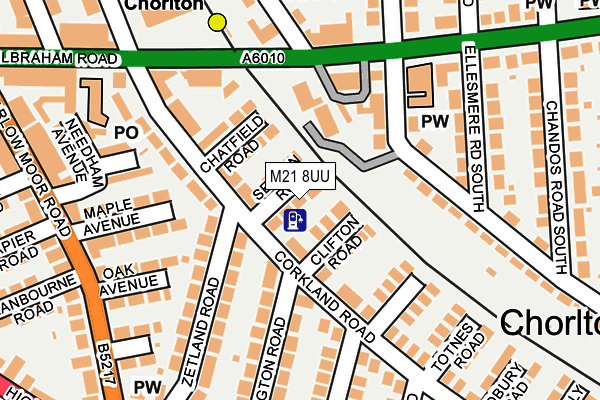 M21 8UU map - OS OpenMap – Local (Ordnance Survey)