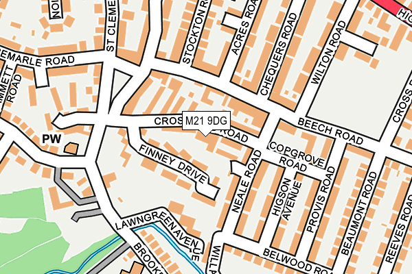 M21 9DG map - OS OpenMap – Local (Ordnance Survey)