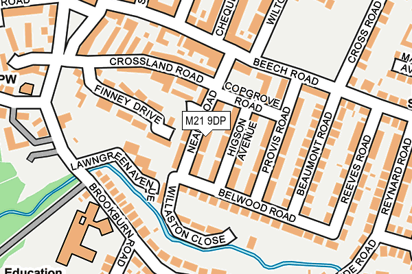 M21 9DP map - OS OpenMap – Local (Ordnance Survey)