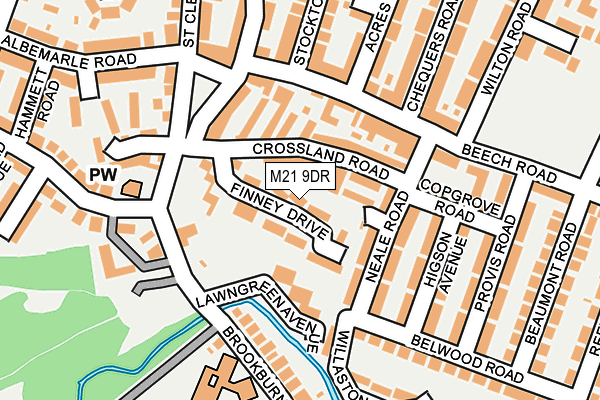 M21 9DR map - OS OpenMap – Local (Ordnance Survey)