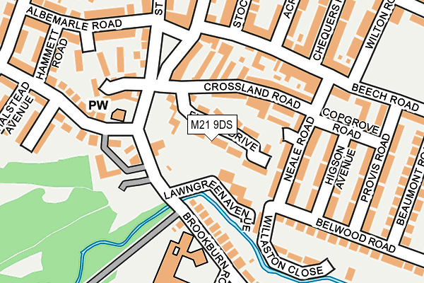 M21 9DS map - OS OpenMap – Local (Ordnance Survey)