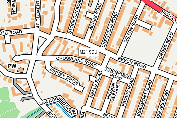 M21 9DU map - OS OpenMap – Local (Ordnance Survey)