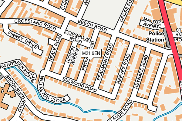 M21 9EN map - OS OpenMap – Local (Ordnance Survey)